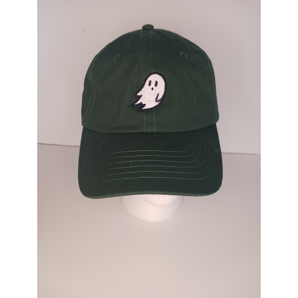 DALIX Ghost Embroidery Dad Hat Baseball‎ Cap Halloween Dark Green